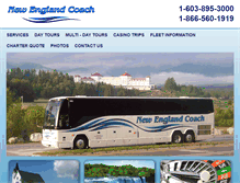 Tablet Screenshot of newenglandcoach.com